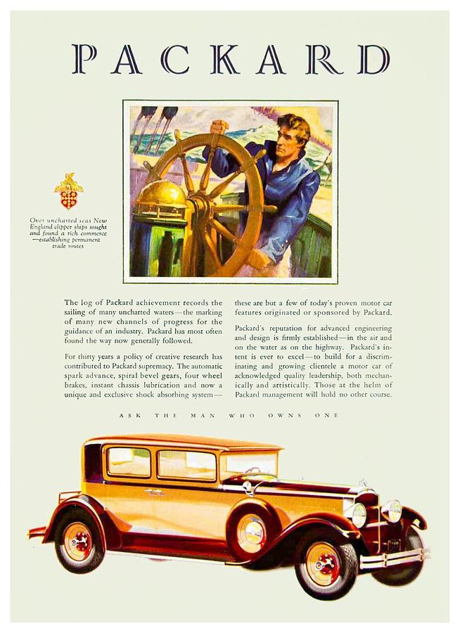 1929 - Packard Automobile Advertisement - Color Digital Art by John Madison
