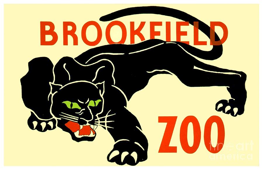 1930 - Brookfield Zoo Poster - Boston - Color Digital Art by John Madison