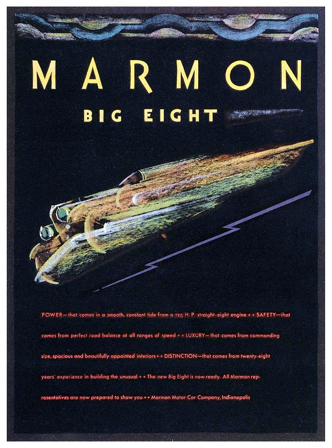 1930 - Marmon Big Eight Advertisement - Color Digital Art by John Madison