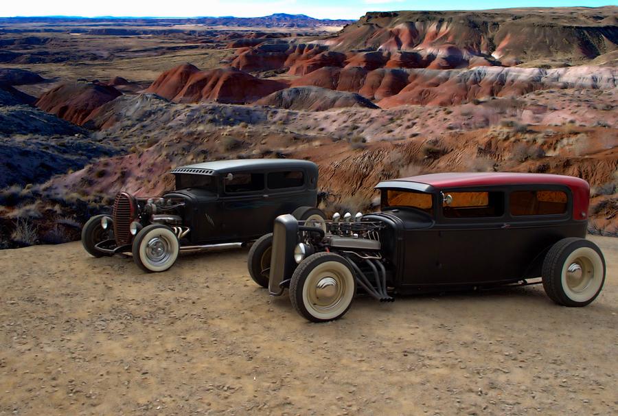 1930 and 1931 Ford Sedan Rat Rods Photograph by Tim McCullough