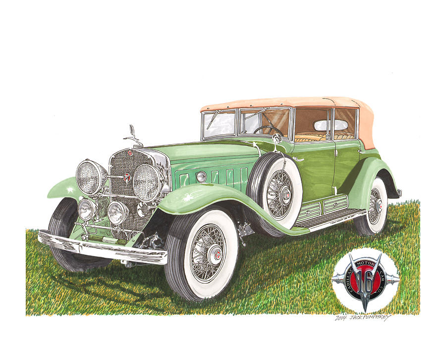 1930 Cadillac Dual Cowl Phaeton Painting by Jack Pumphrey