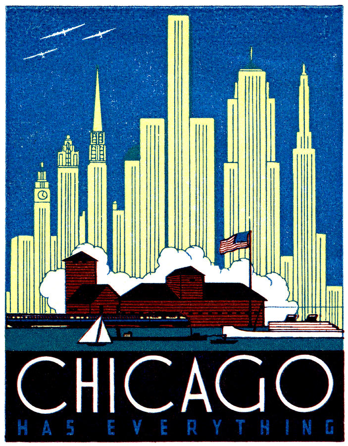 1930 Chicago Has Everything Painting by Historic Image