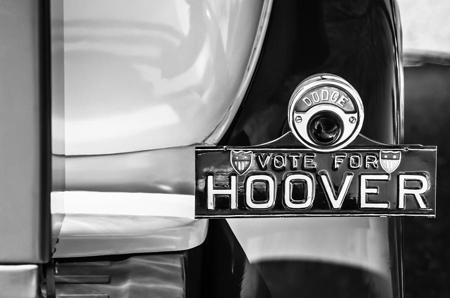 1930 DB Dodge Brothers Taillight Emblem -030bw Photograph by Jill Reger