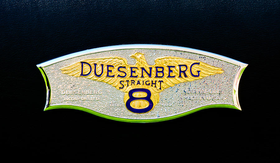 1930 Duesenberg Model J LWB Dual Cowl Phaeton Emblem Photograph by Jill Reger