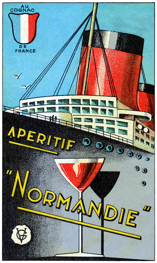 1930 French Apertif Normandie   Painting by Historic Image