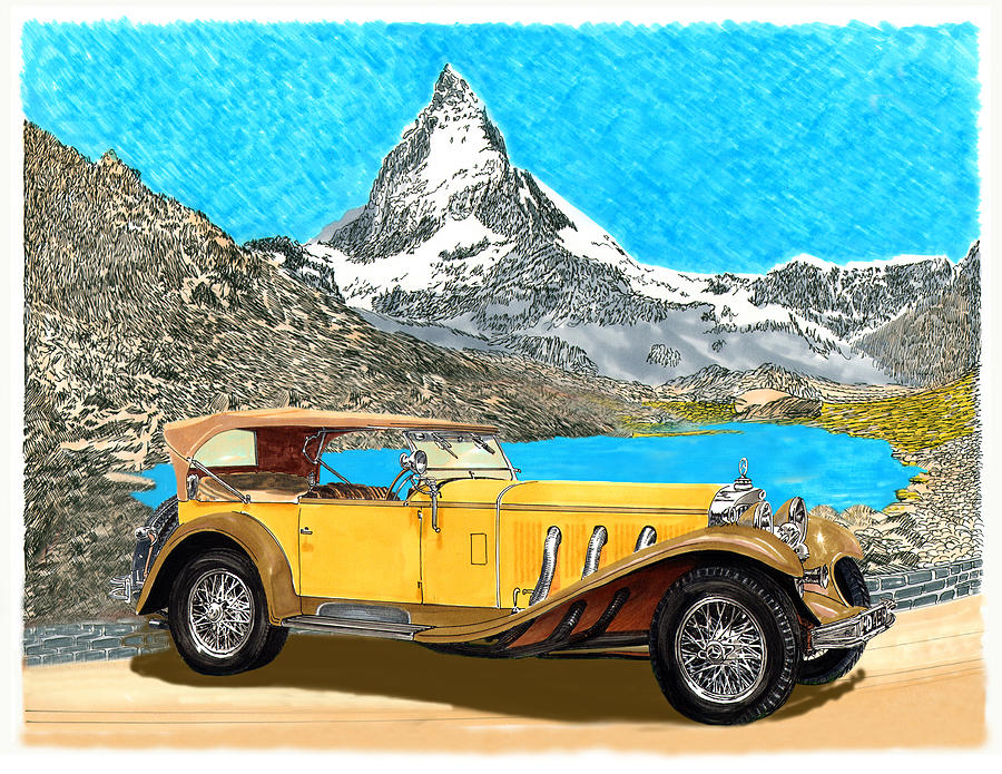 1930 Mercedes Benz S s Tourer Painting by Jack Pumphrey
