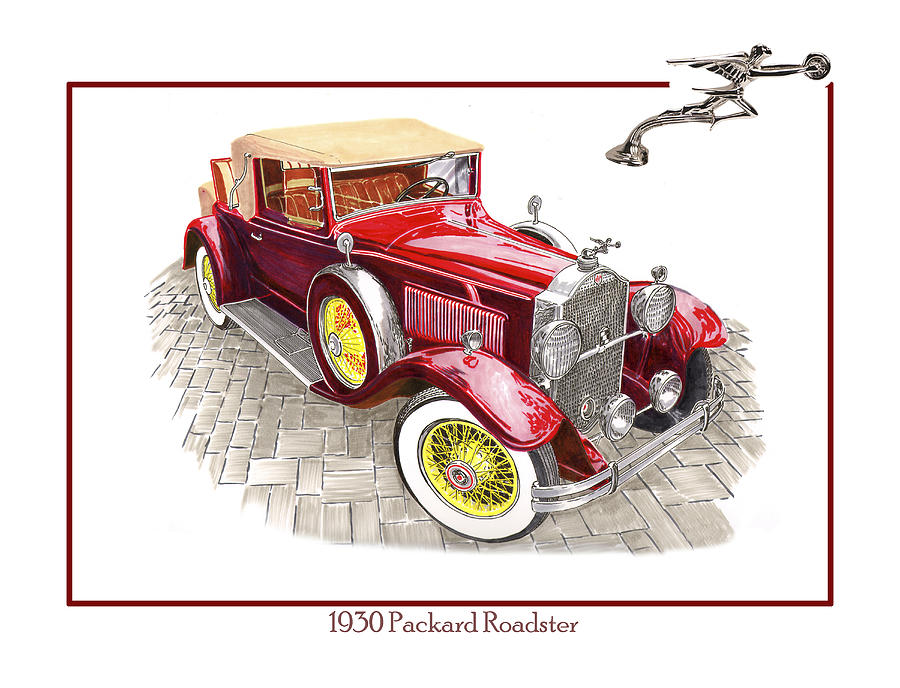  Packard 733 Convertible Roadster Painting by Jack Pumphrey