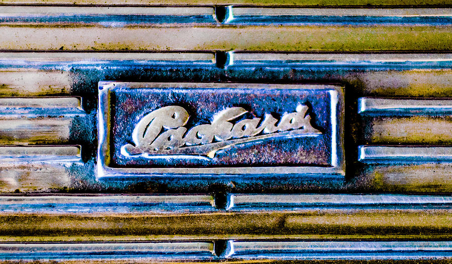 Car Photograph - 1930 Packard Deluxe Eight 745 Dual Cowl Sport Phaeton Emblem by Jill Reger