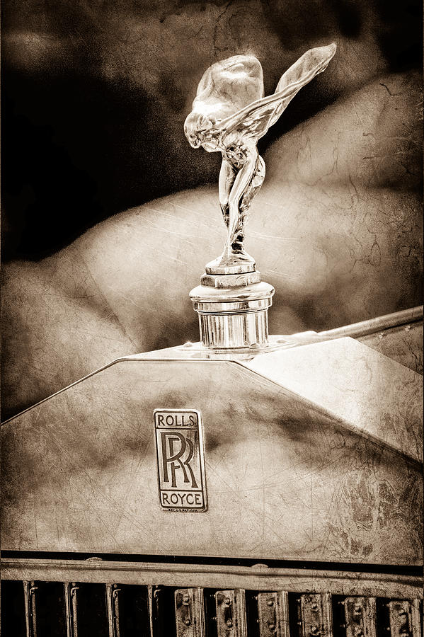 1930 Rolls-Royce Phantom I Transformal Phaeton Hood Ornament - Emblem Photograph by Jill Reger
