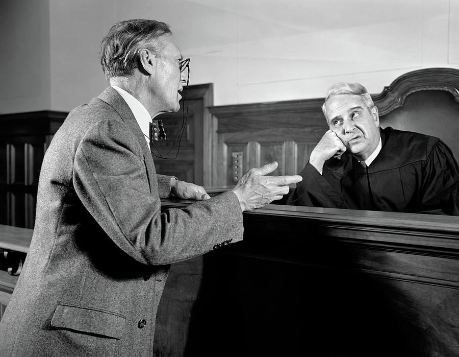 1930s 1940s Man Trial Lawyer At Bench Photograph by Vintage Images Pixels