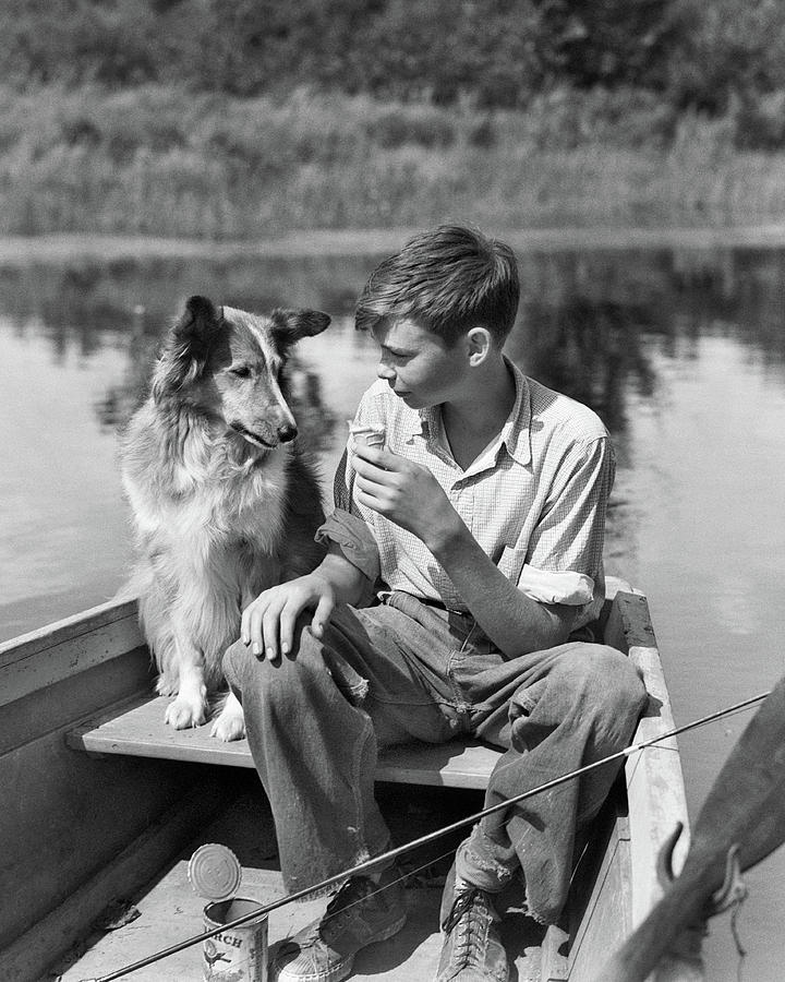 1930s Boy And Collie Dog Together Photograph by Vintage Images 1930s Boy And Collie Dog Together Photograph by Vintage Images