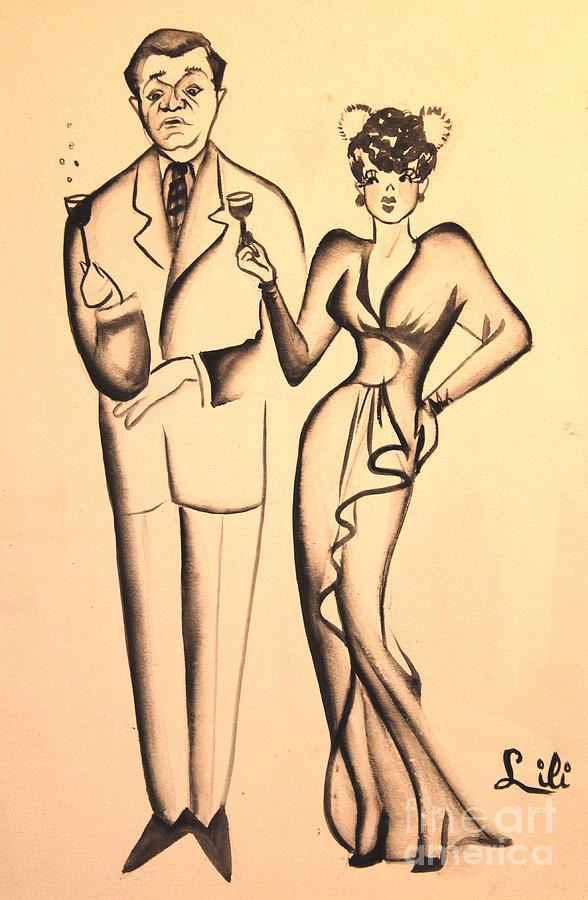 1930s Couple on the Town Drawing by Art By Tolpo Collection