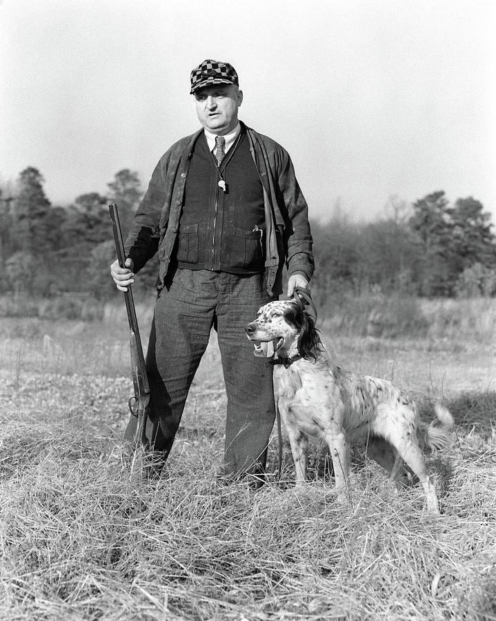 1930s Man Standing In Field Holding Photograph by Animal Images - Fine ...