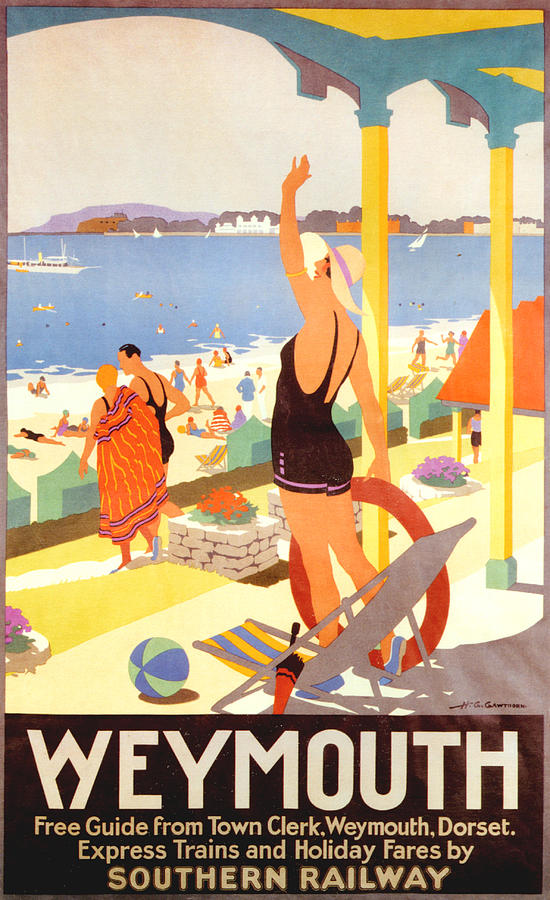 Holiday Drawing - 1930s Uk Southern Railway Poster by The Advertising Archives