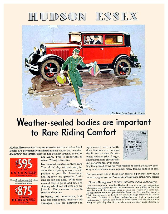 1931 - Hudson-Essex Automobile Advertisement - Color Digital Art by John Madison