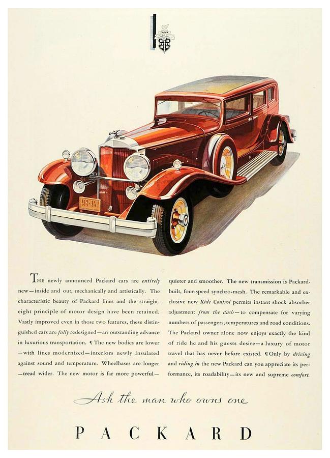 1931 - Packard - Advertisement - Color Digital Art by John Madison