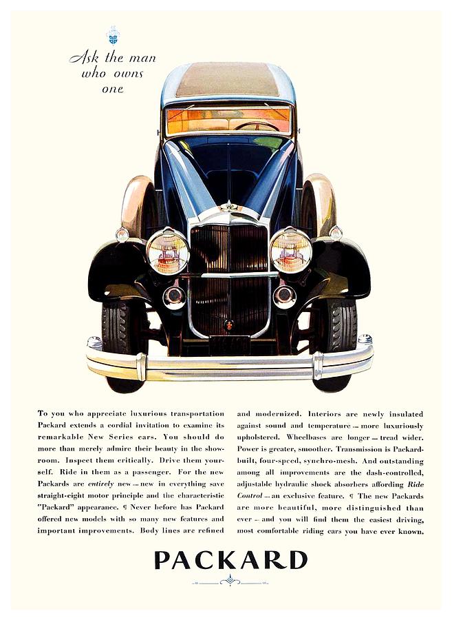 1931 - Packard Automobile Advertisement - Color Digital Art by John Madison