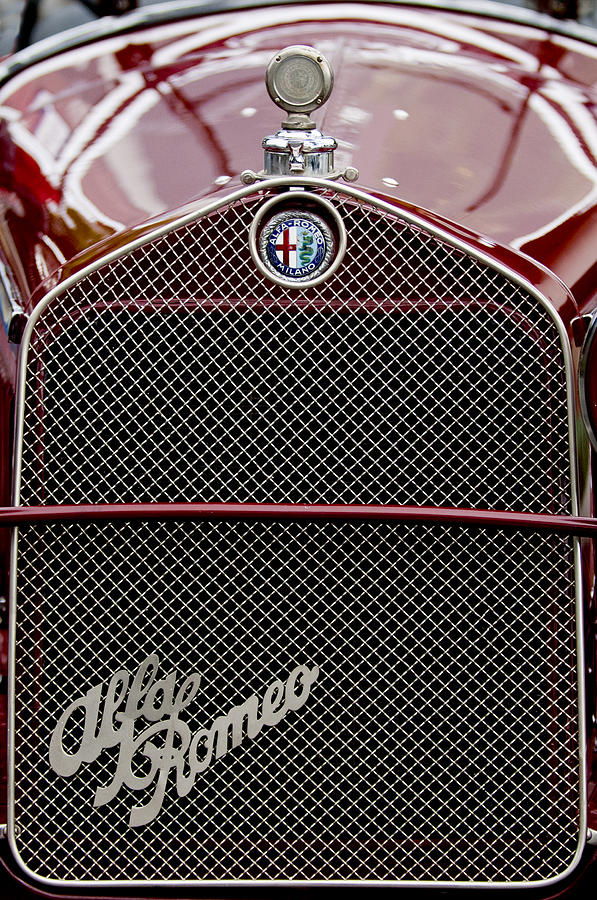 Car Photograph - 1931 Alfa-Romeo Grille Emblem by Jill Reger