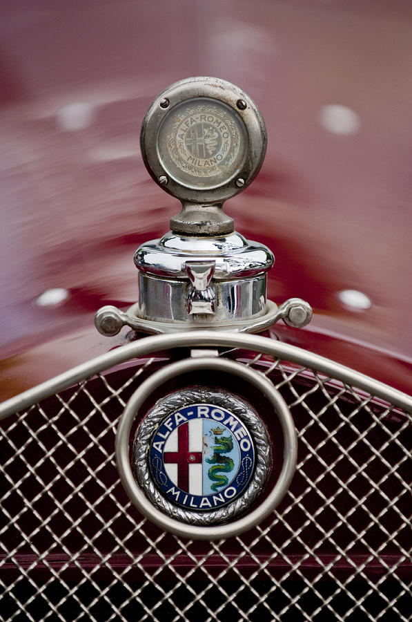 Car Photograph - 1931 Alfa-Romeo Hood Ornament by Jill Reger