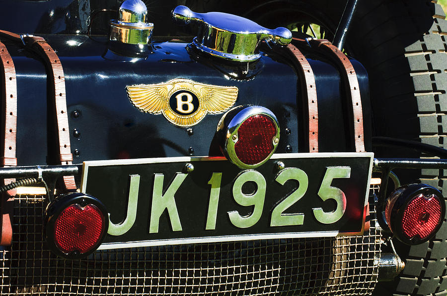 1931 Bentley 4.5 Liter Supercharged Le Mans Taillight Emblem Photograph by Jill Reger
