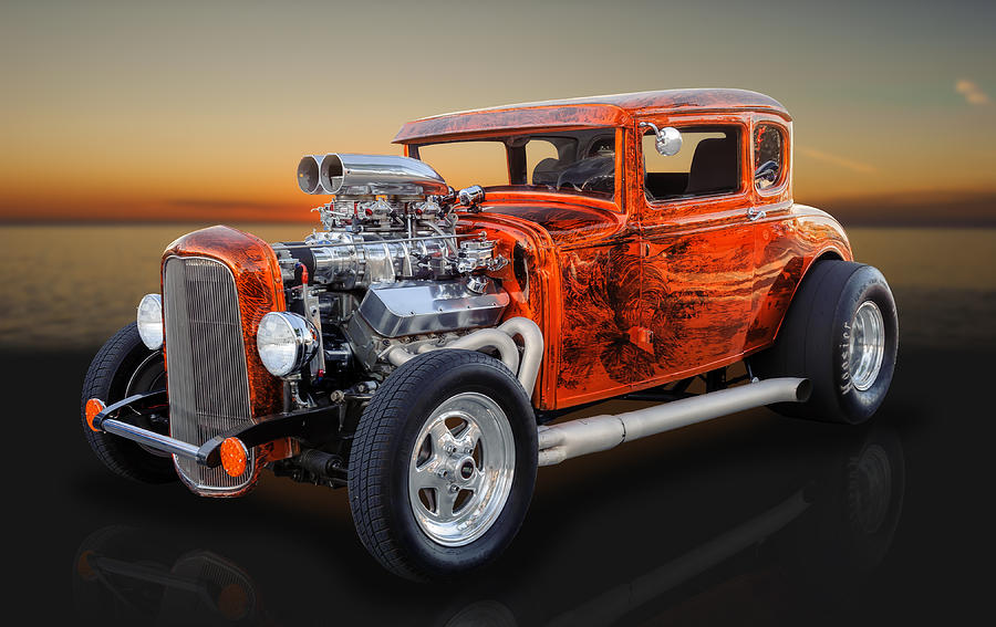 1931 Ford 5 Window Pro Street Coupe Photograph by Frank J Benz