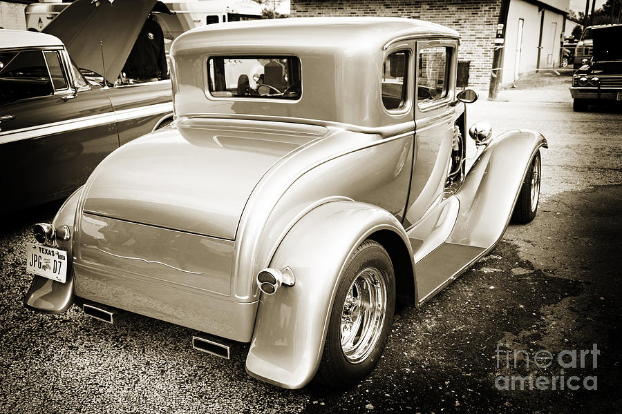 1931 Ford Model A Classic Car Back Side in Sepia 3217.01 Photograph by M K Miller