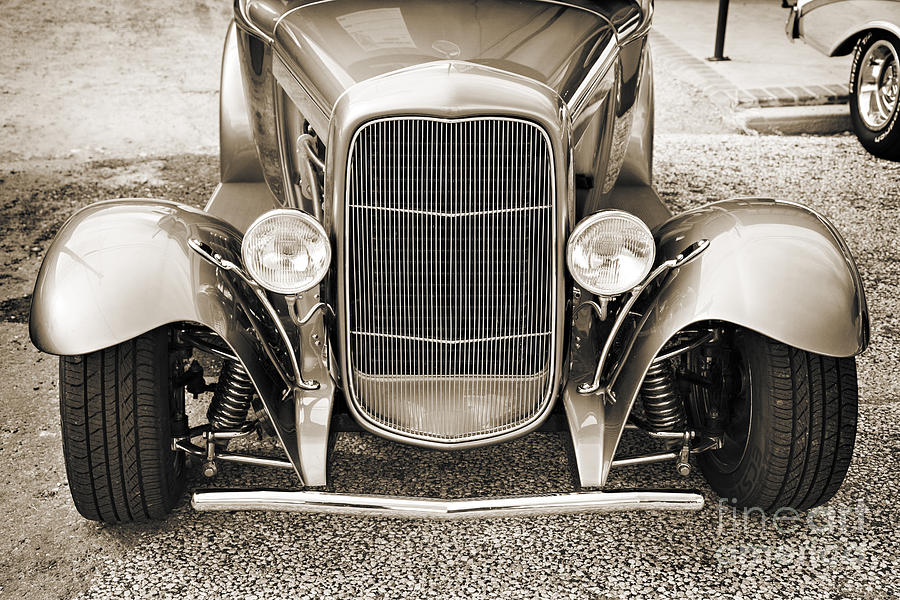 1931 Ford Model A Front End Classic Car in Sepia 3214.01 Photograph by M K Miller