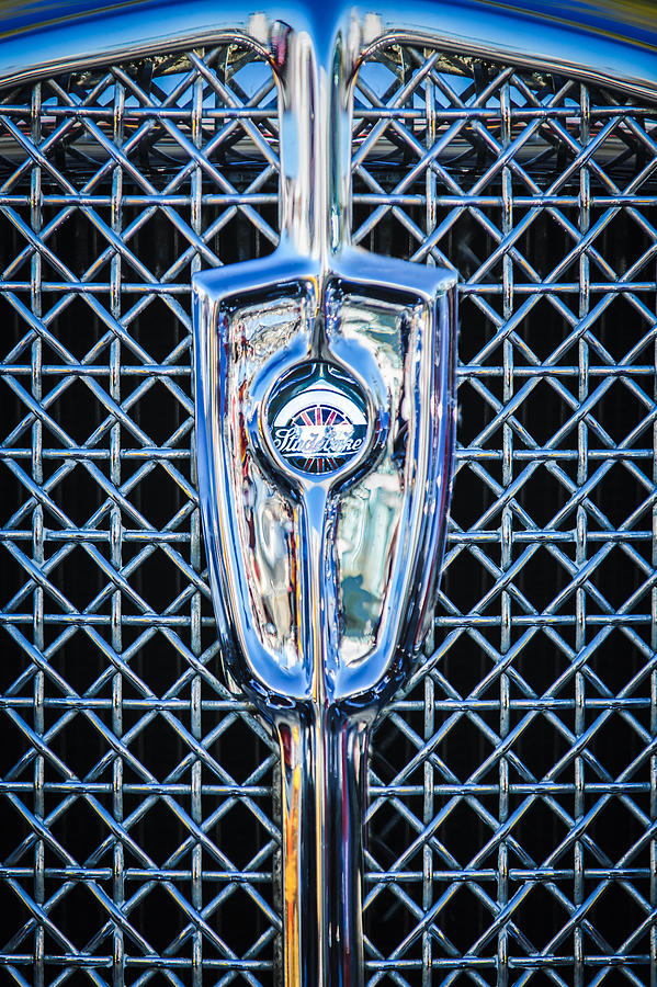 1931 Studebaker President Four Seasons Roadster Grille Emblem Photograph by Jill Reger