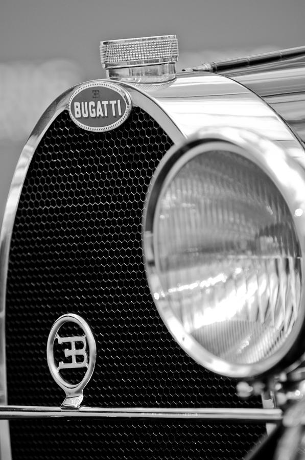 1932 Bugatti Type 55 Cabriolet Grille Emblems Photograph by Jill Reger