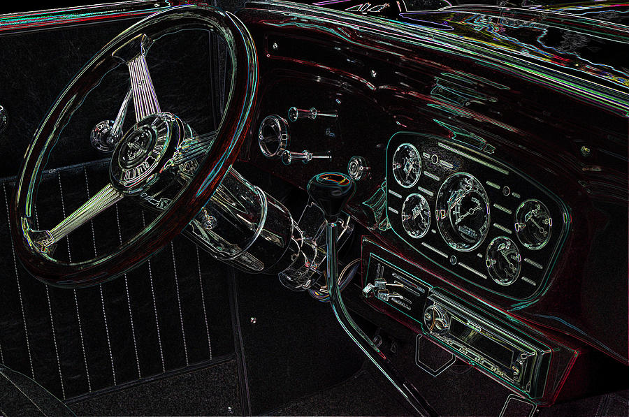 1932 Chevy Coupe Interior Photograph by Thom Zehrfeld