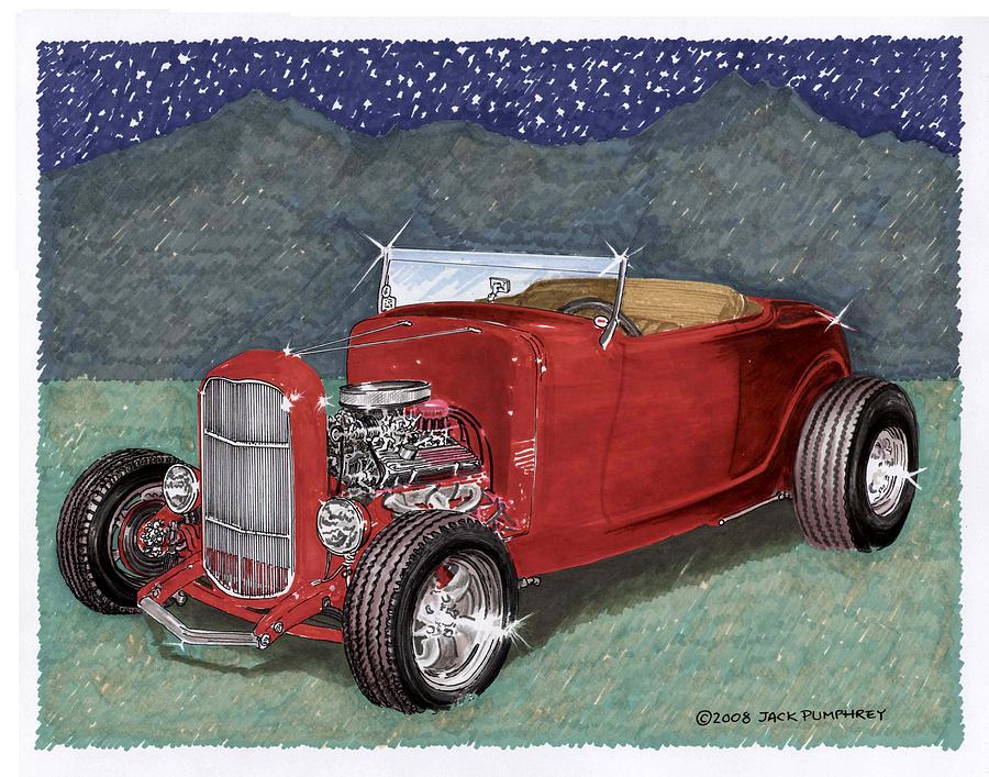 Fords Painting - 1932 Ford High Boy by Jack Pumphrey