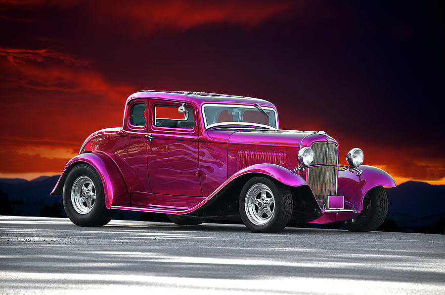 Transportation Photograph - 1932 Ford Plum Crazy Coupe by Dave Koontz