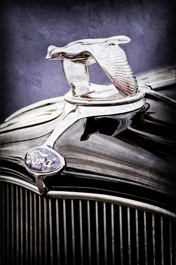 1932 Ford V8 Hood Ornament - Emblem Photograph by Jill Reger