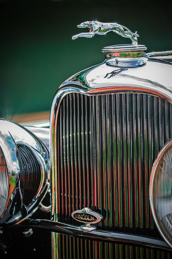 1932 Lincoln KB Boattail Speedster Hood Ornament - Grille Emblem -0771c Photograph by Jill Reger