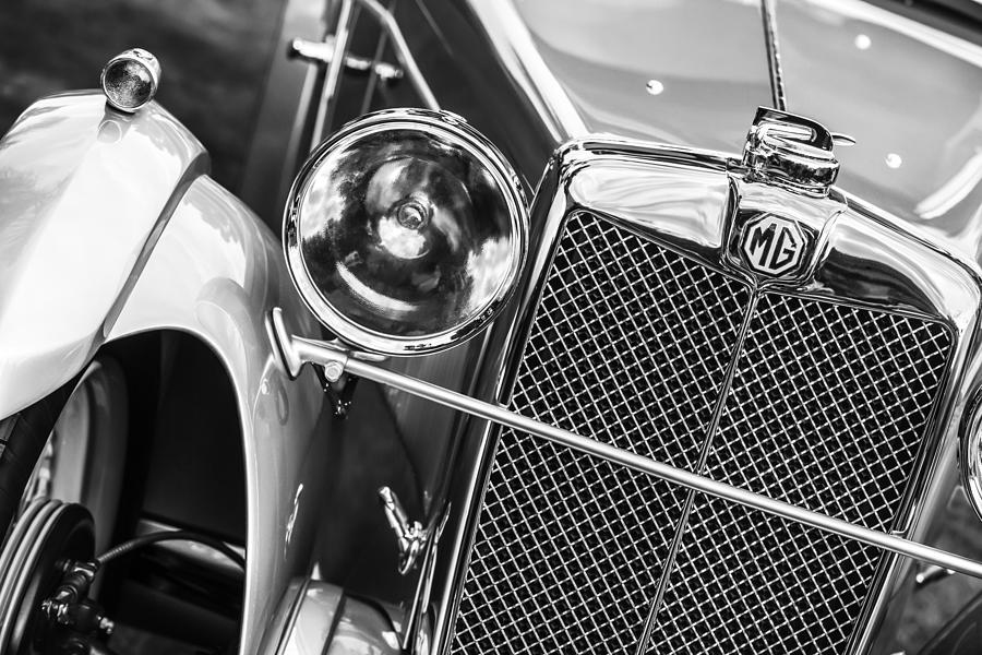 1932 MG F1 Magna Grille -1363bw Photograph by Jill Reger
