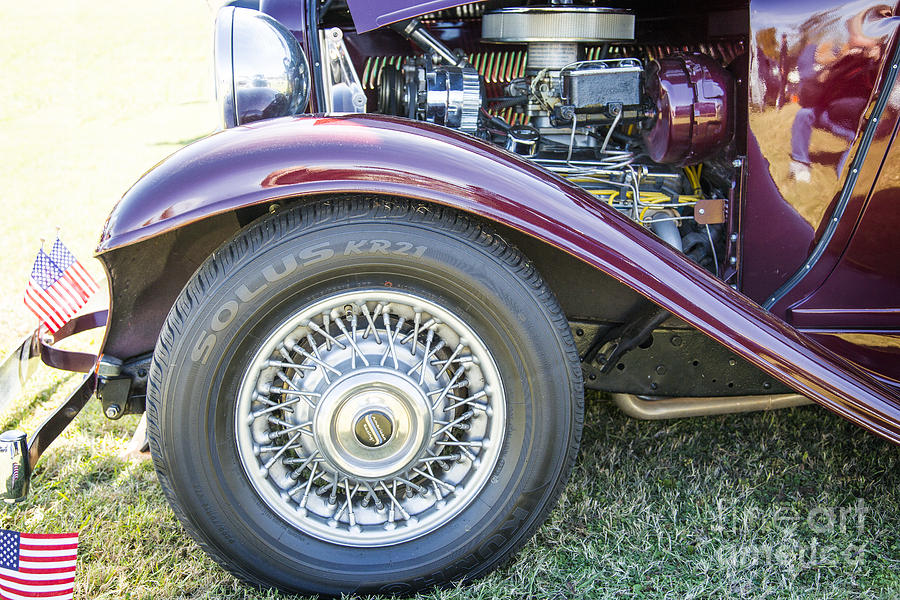 1932 Plymouth Front Fender in color Purple 3047.02 Photograph by M K Miller