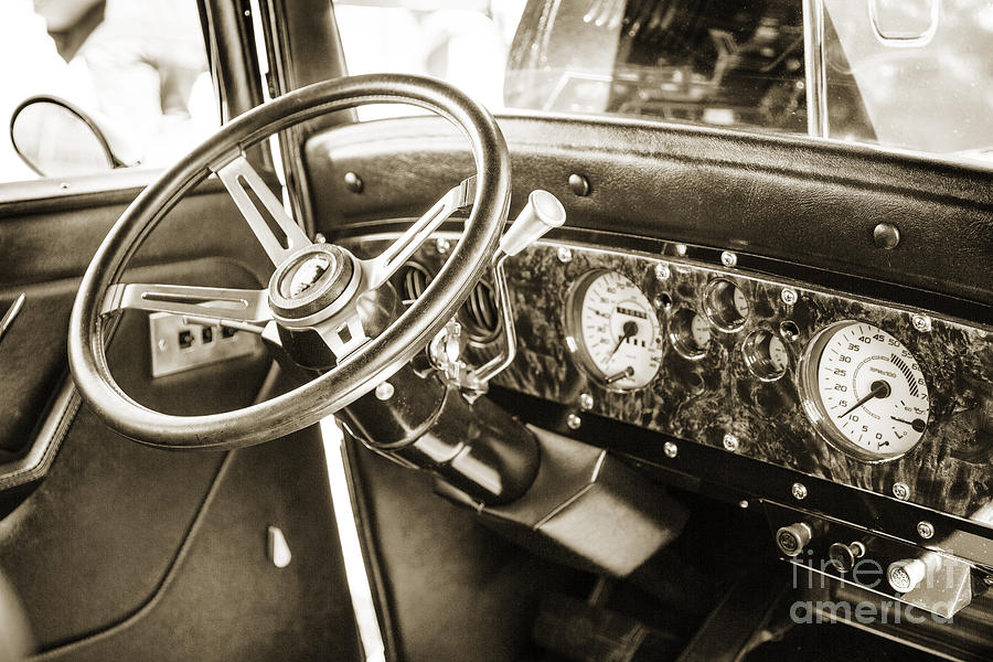 1932 Plymouth Interior in sepia 3050.01 Photograph by M K Miller