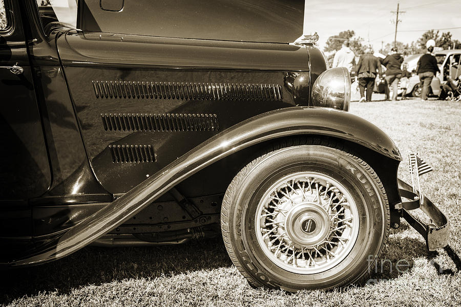 1932 Plymouth Right Front Fender side in sepia 3049.01 Photograph by M K Miller