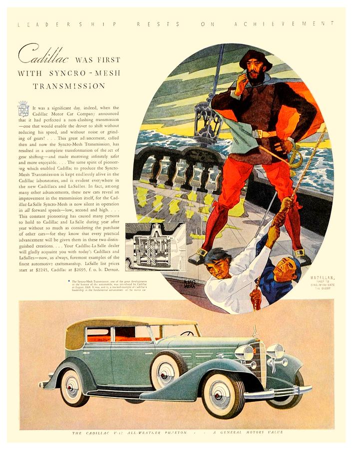 1933 - Cadillac Phaeton Advertisement - Color Digital Art by John Madison