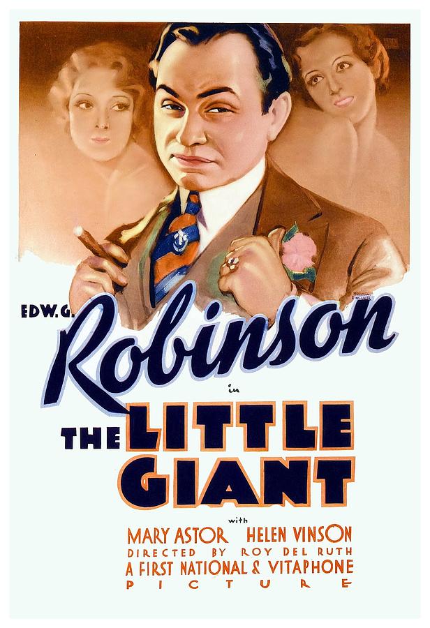 1933 - The Little Giant - Warner Brothers Movie Poster - Edward G Robinson - Color Digital Art by John Madison