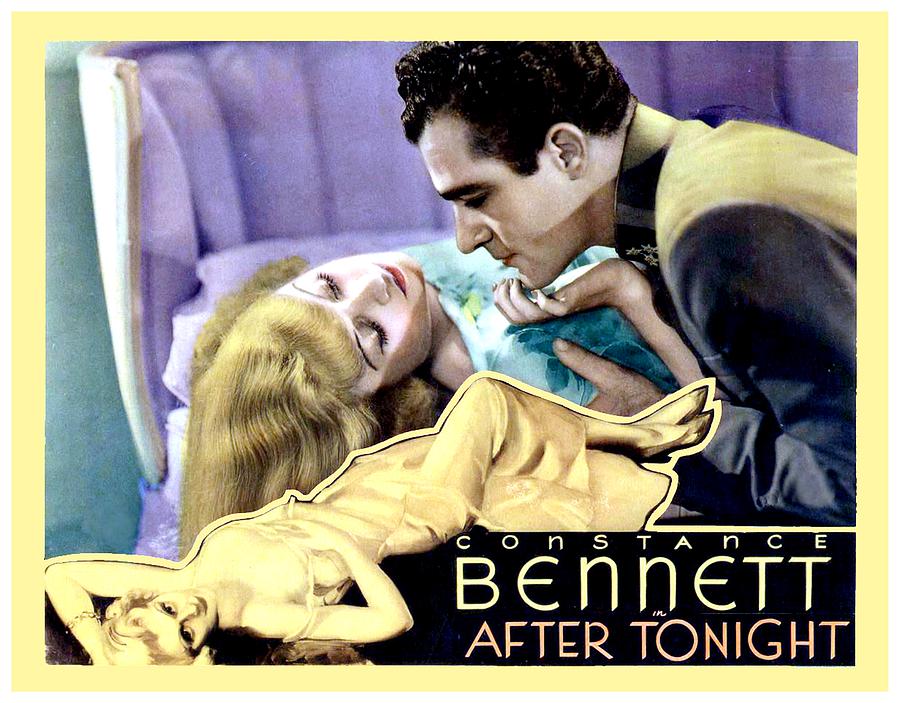 1933 - After Tonight Motion Picture Poster - Constance Bennet - Gilbert Roland - Color Digital Art by John Madison