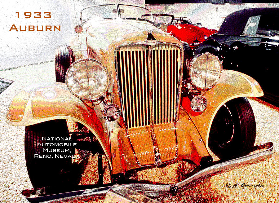 1933 Auburn Classic Automobile Digital Art by A Macarthur Gurmankin