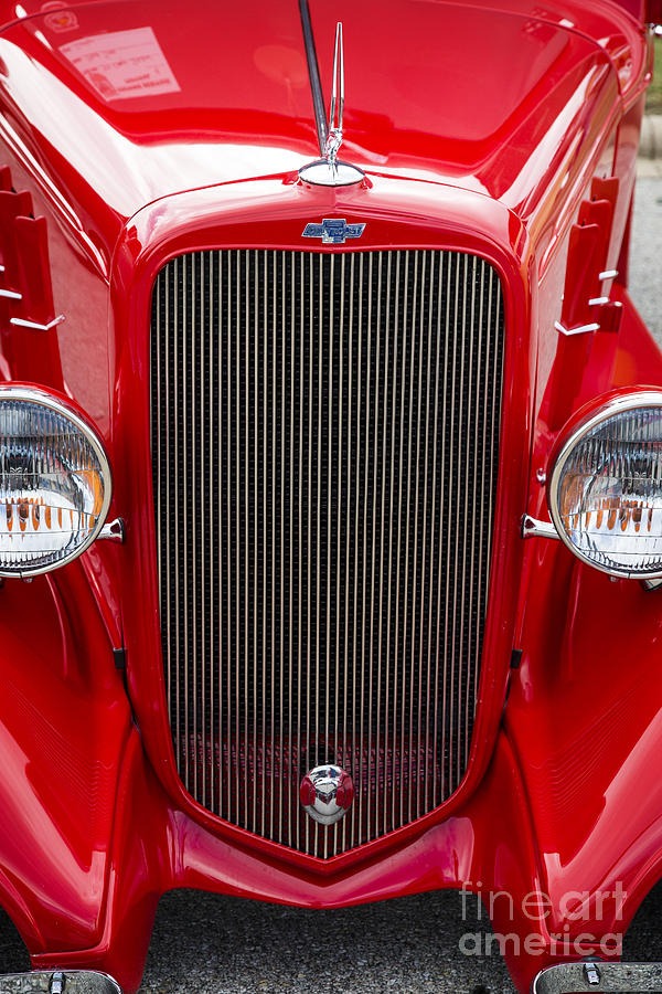 1933 Chevrolet Chevy Sedan Classic Car Grill in Color 3167.02 Photograph by M K Miller