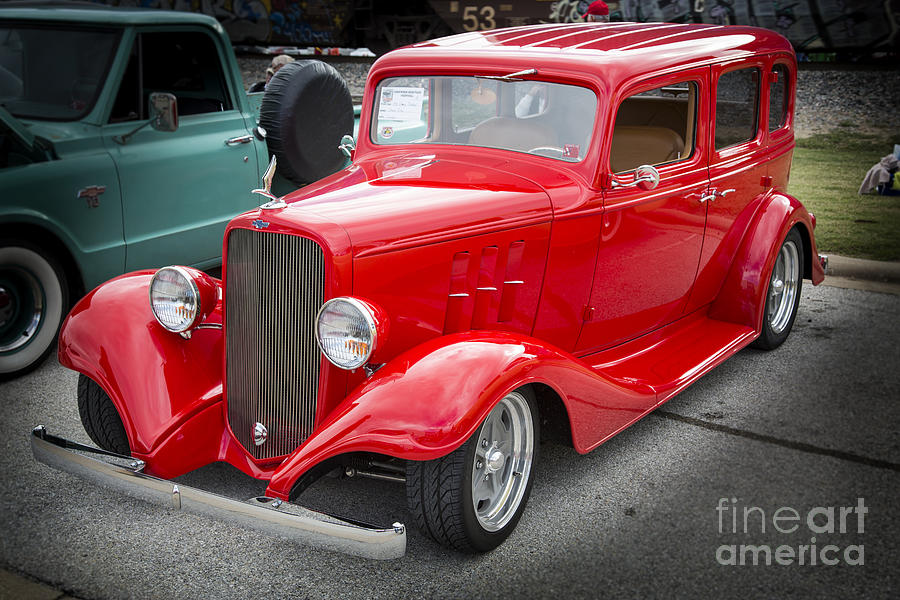 1933 Chevrolet Chevy Sedan Classic Car in Color 3165.02 Photograph by M K Miller