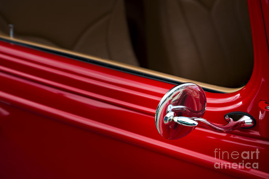 1933 Chevrolet Chevy Sedan Classic Car mirror in Color 3169.02 Photograph by M K Miller