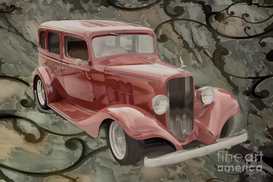 1933 Chevrolet Chevy Sedan Classic Car Painting in Color  3160.0 Painting by M K Miller