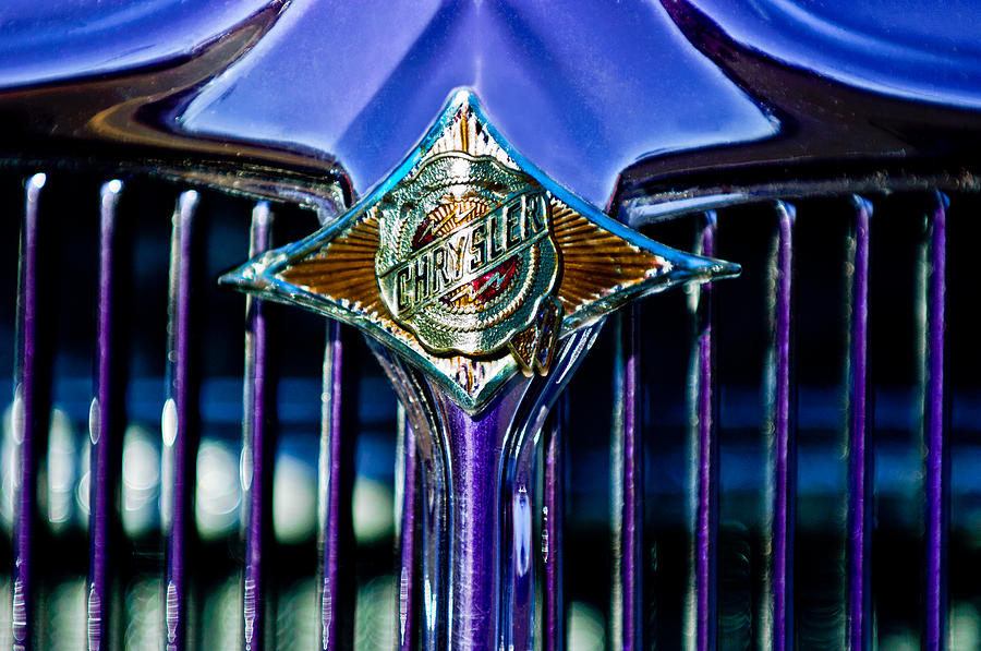 1933 Chrysler Sedan Grille Emblem Photograph by Jill Reger