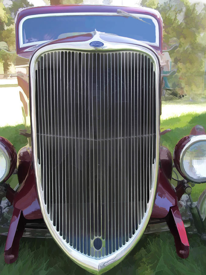 1933 Ford Grille Photograph by Ron Roberts
