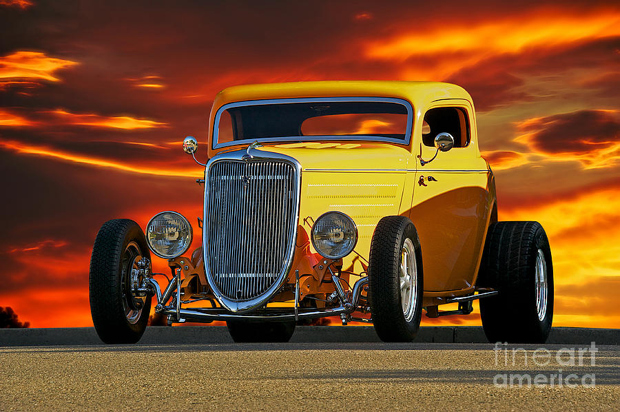 1933 Ford Three Window Coupe Photograph by Dave Koontz