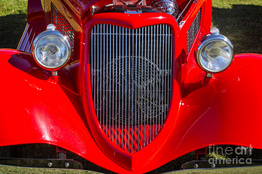 1933 Ford Vicky Automobile  Front End and Grill Color 3024.02 Photograph by M K Miller